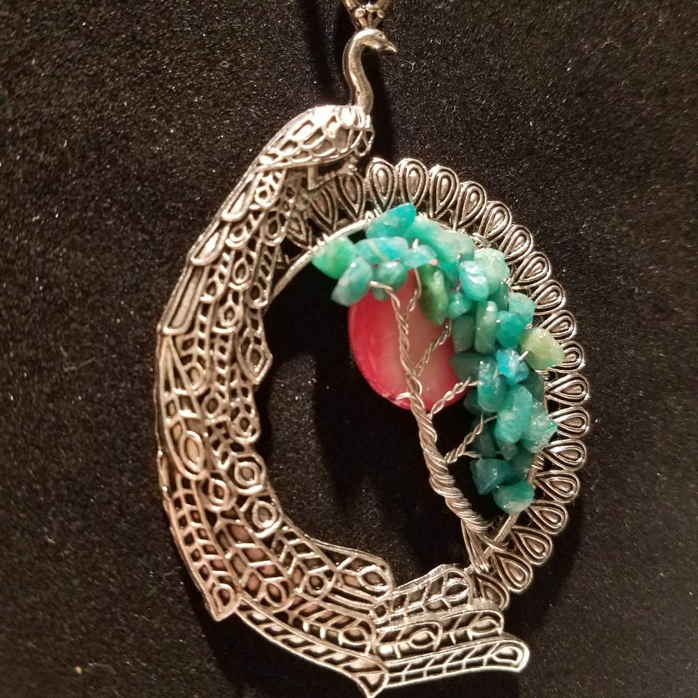 Peacock necklace